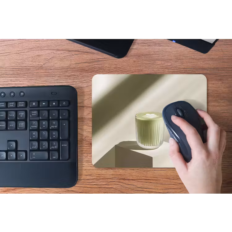 Matcha - Glas - Groen - Minimalistisch muismat rubber klein -toetsenbord