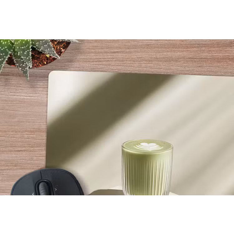 Matcha - Glas - Groen - Minimalistisch muismat rubber klein -closeup