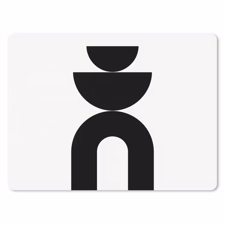 Mouse Pad - Minimalist - Art - White - Minimalistisch - Kunst - Wit muismat rubber klein