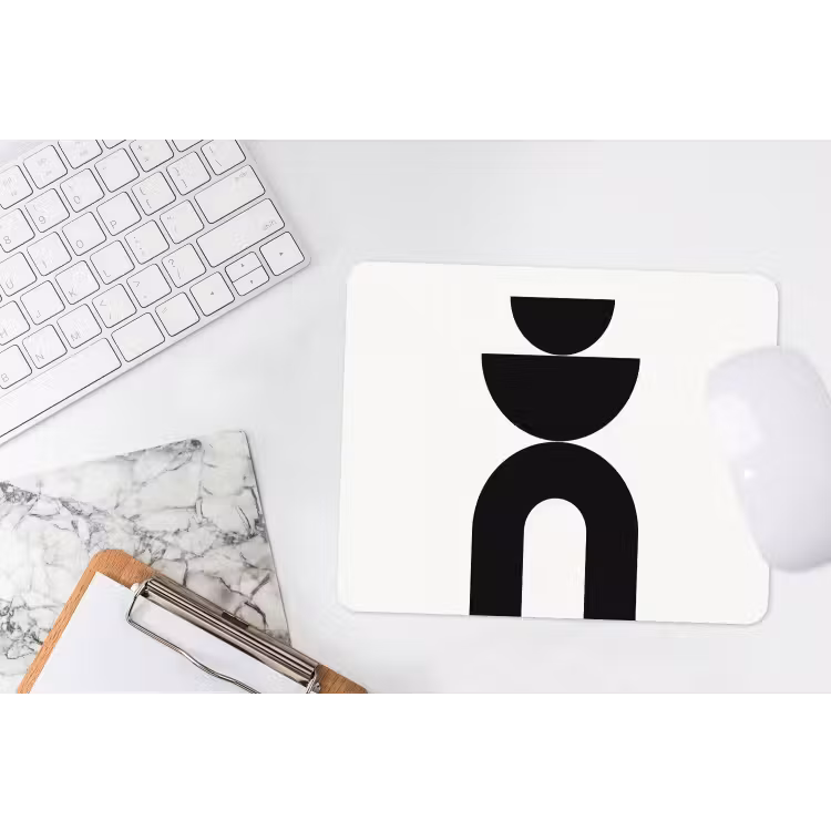 Mouse Pad - Minimalist - Art - White - Minimalistisch - Kunst - Wit muismat rubber klein