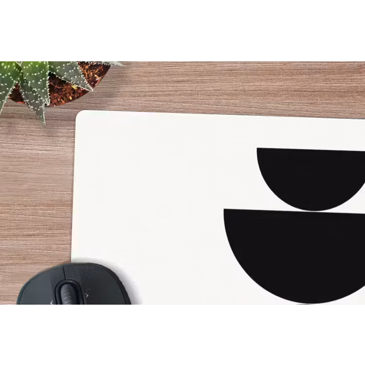 Mouse Pad - Minimalist - Art - White - Minimalistisch - Kunst - Wit muismat rubber klein