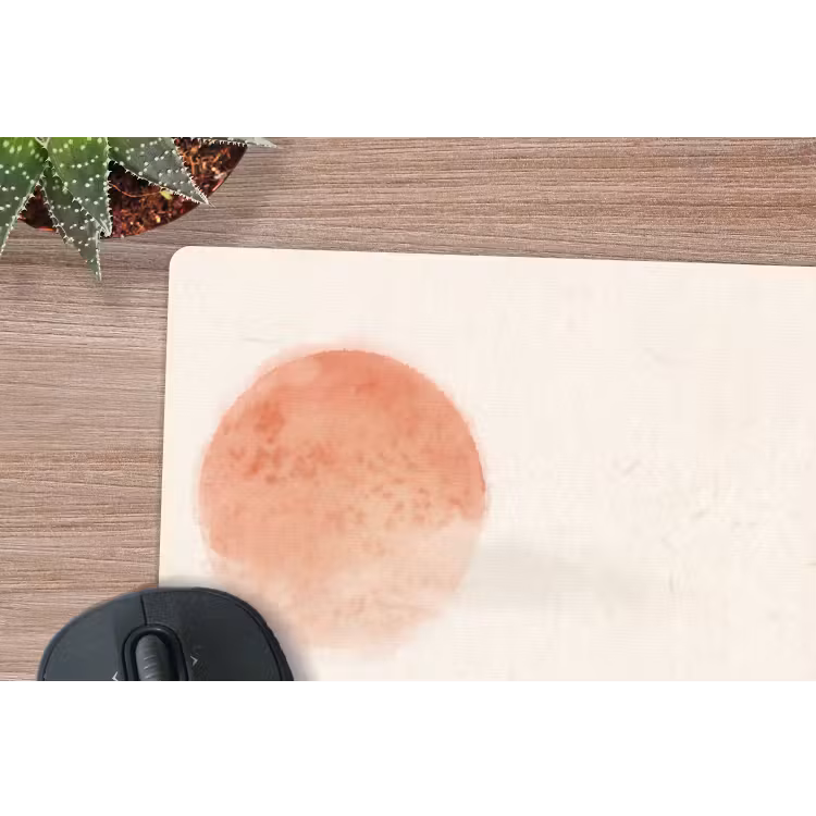 Minimalistisch - Bamboe - Groen muismat rubber klein -closeup