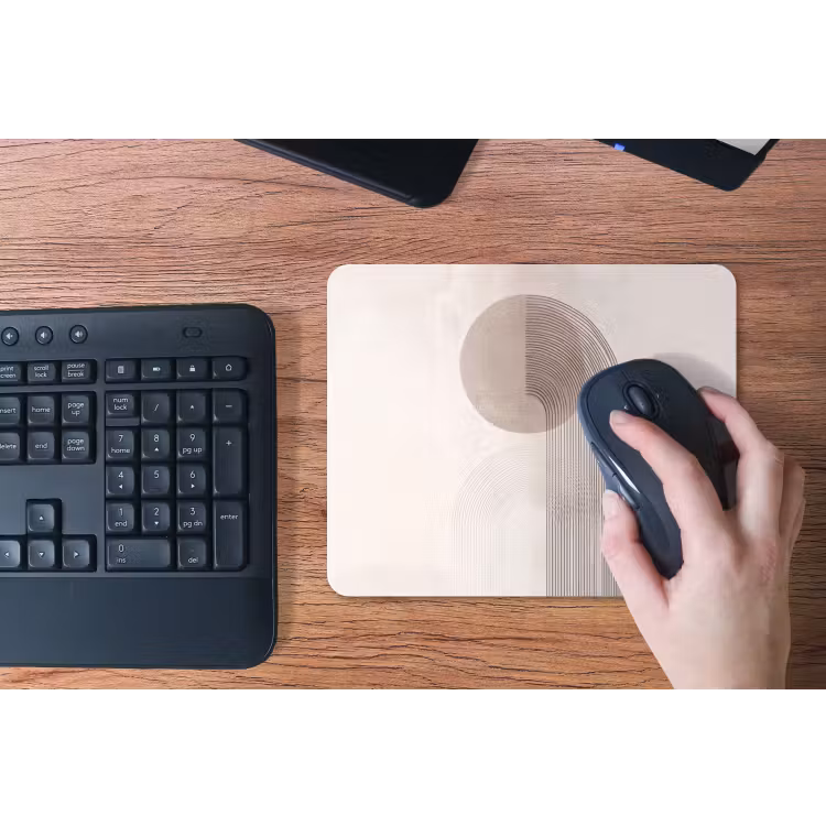 Minimalistisch - Cirkel - Lichtgrijs muismat rubber klein -toetsenbord