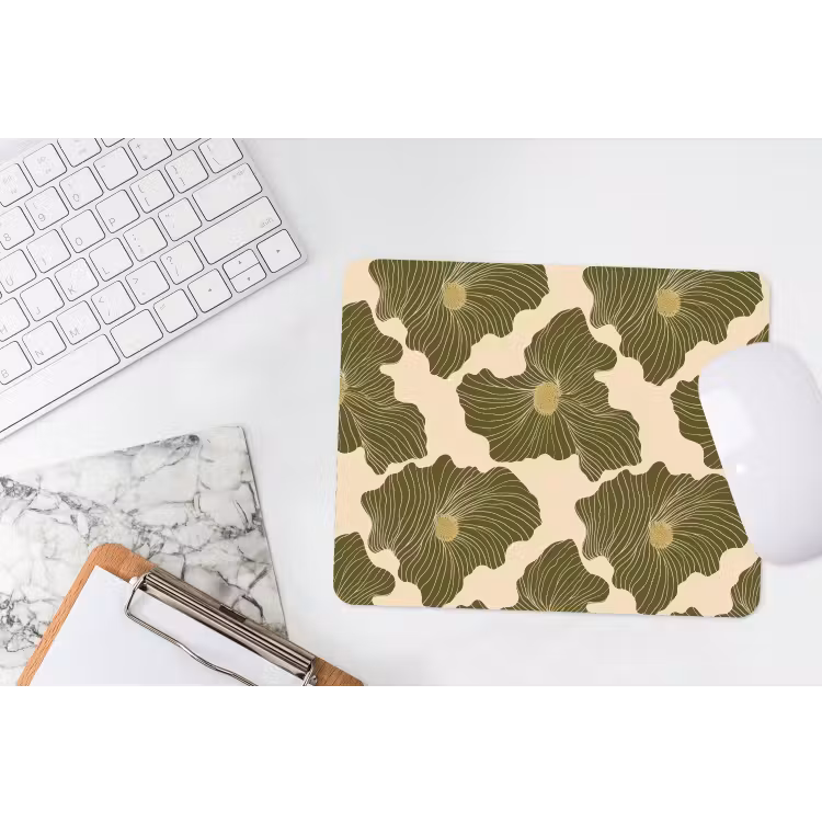 Modern - Abstract - Groen muismat rubber klein 262 -witbureau