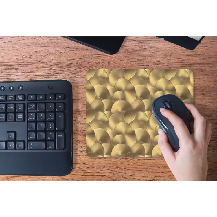 Modern - Cirkel - Goud muismat rubber klein 262 -toetsenbord