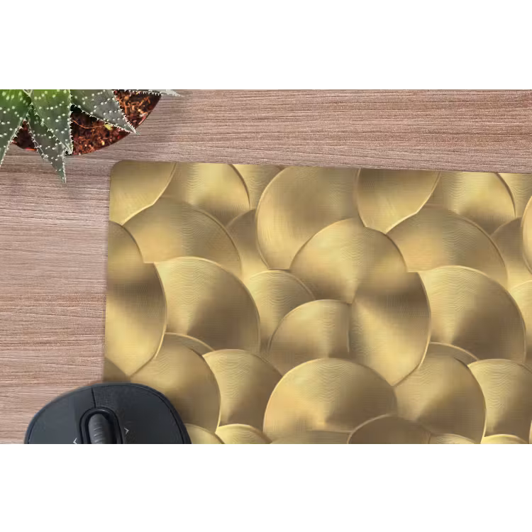 Modern - Cirkel - Goud muismat rubber klein 262 -closeup