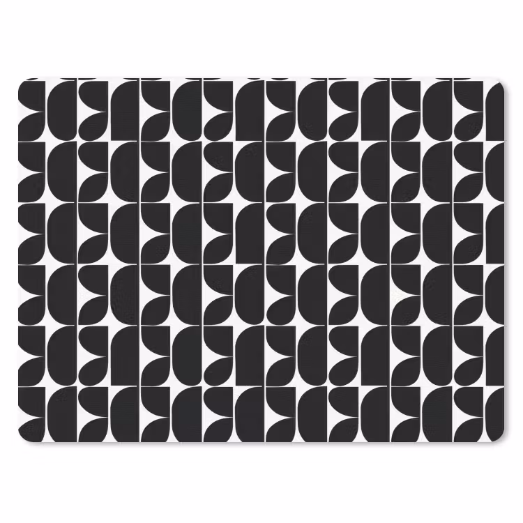 Modern - Geometrisch - Zwart muismat rubber klein 262 -3d