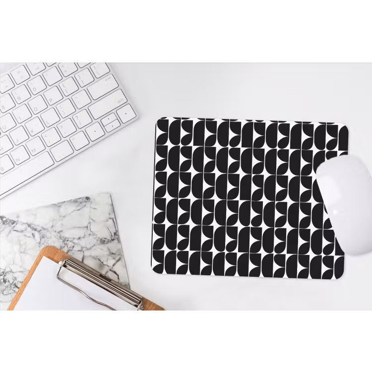 Modern - Geometrisch - Zwart muismat rubber klein 262 -witbureau