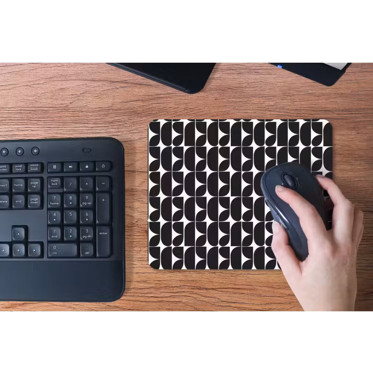 Modern - Geometrisch - Zwart muismat rubber klein 262 -toetsenbord