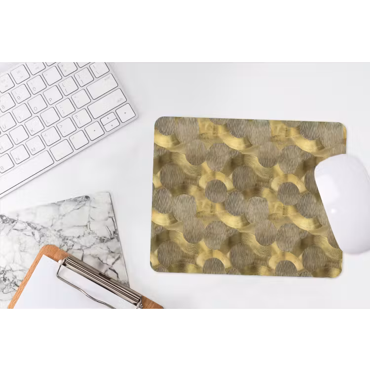 Modern - Geometrisch - Goud muismat rubber klein 262 -witbureau
