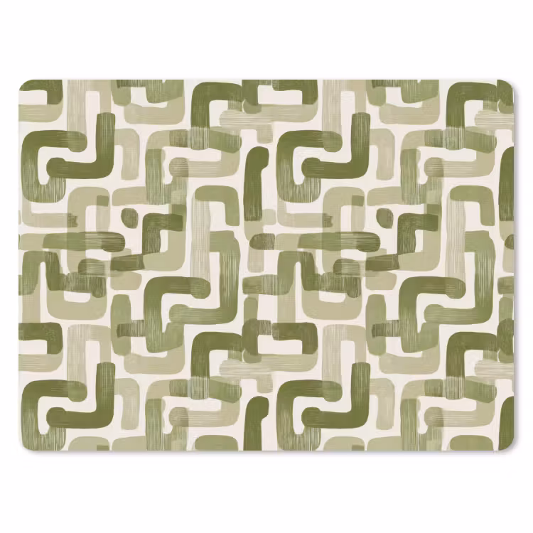 Modern - Grafisch - Groen muismat rubber klein 262 -3d