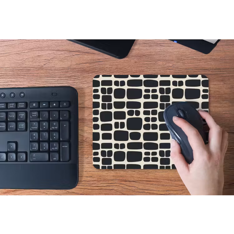 Modern - Organisch - Zwart muismat rubber klein 262 -toetsenbord