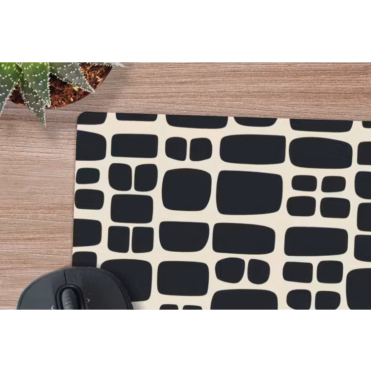 Modern - Organisch - Zwart muismat rubber klein 262 -closeup