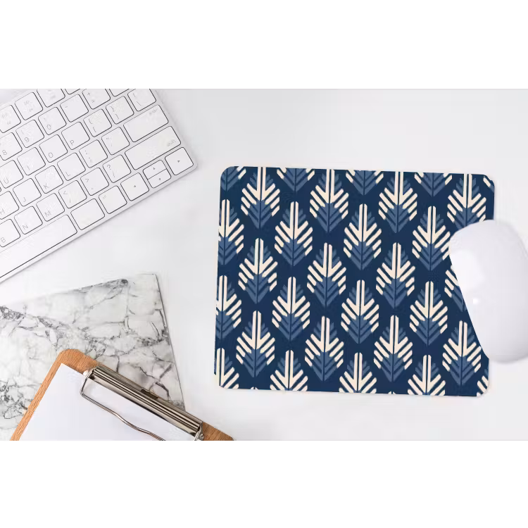 Modern - Patroon - Blauw muismat rubber klein 262 -witbureau