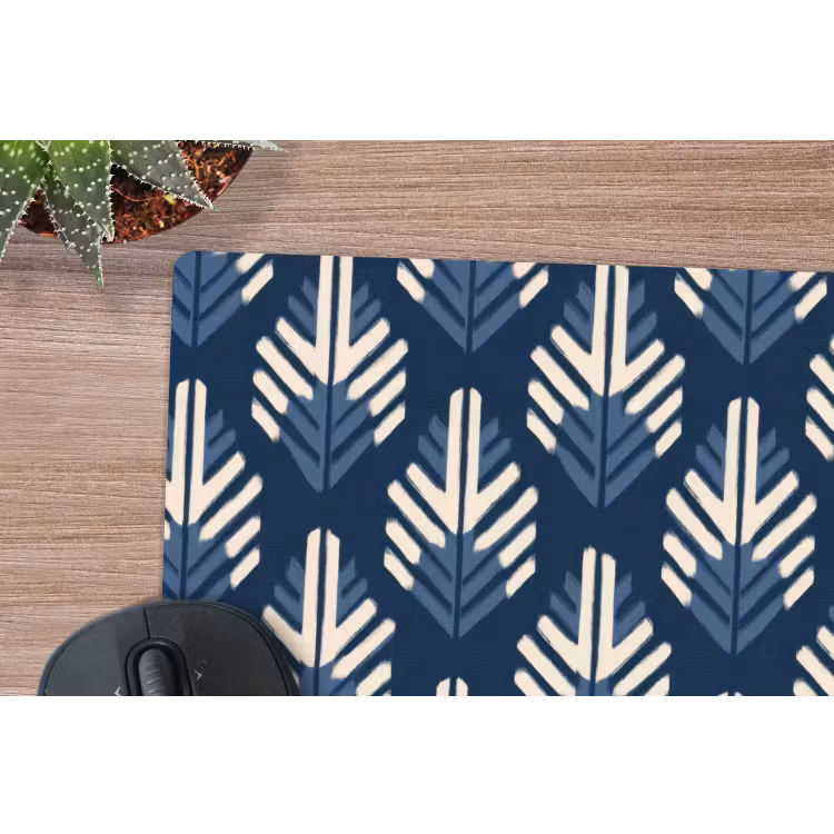 Modern - Patroon - Blauw muismat rubber klein 262 -closeup