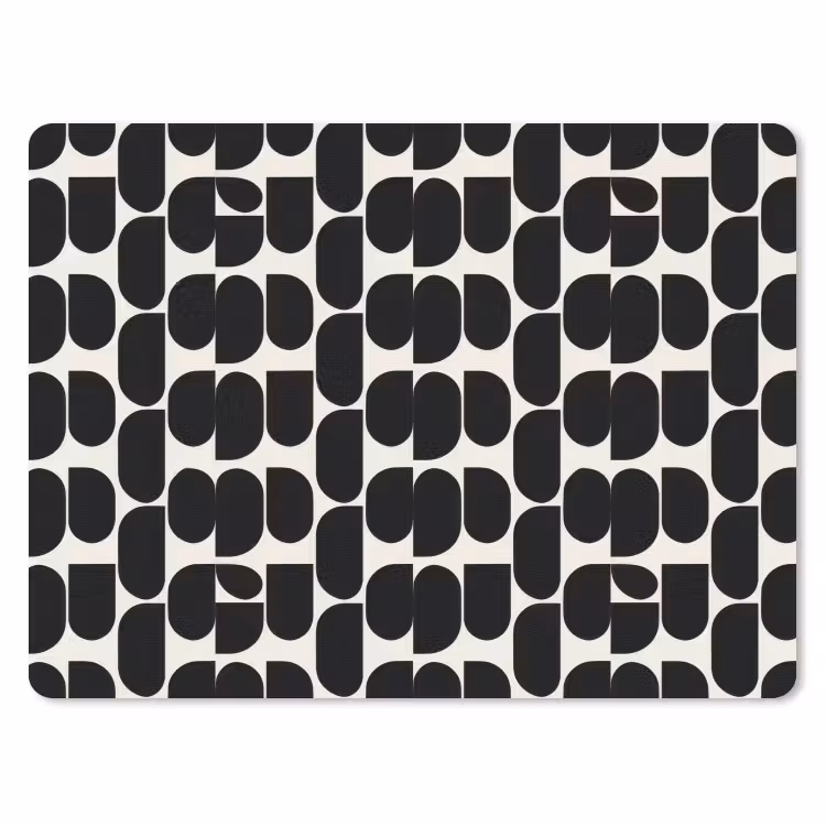 Modern - Patroon - Zwart muismat rubber klein 262 -3d
