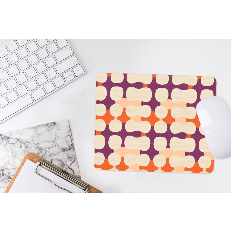 Modern - Patroon - Kleurrijk muismat rubber klein 262 -witbureau