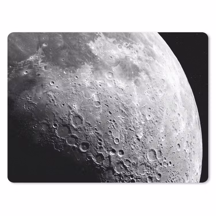 Mouse Pad - Moon - Craters - Space - Maan - Kraters - Ruimte muismat rubber klein