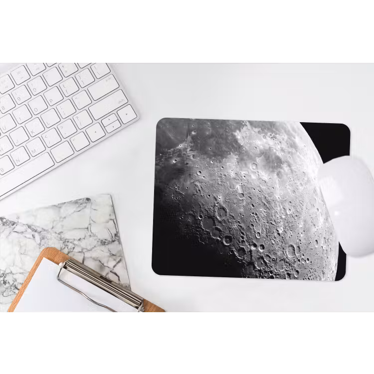 Mouse Pad - Moon - Craters - Space - Maan - Kraters - Ruimte muismat rubber klein