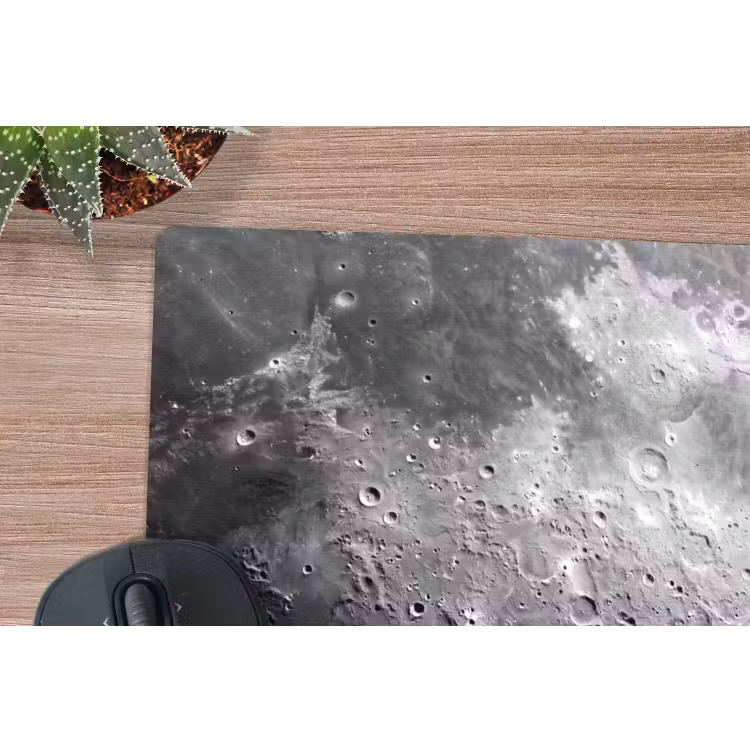 Mouse Pad - Moon - Craters - Space - Maan - Kraters - Ruimte muismat rubber klein