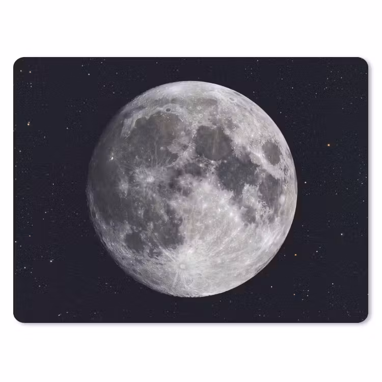Mouse Pad - Moon - Stars - Space - Maan - Sterren - Ruimte muismat rubber klein