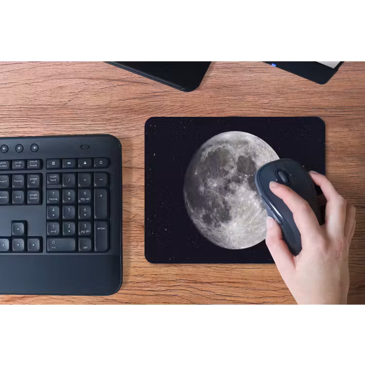 Mouse Pad - Moon - Stars - Space - Maan - Sterren - Ruimte muismat rubber klein