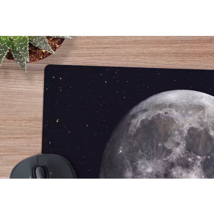Mouse Pad - Moon - Stars - Space - Maan - Sterren - Ruimte muismat rubber klein