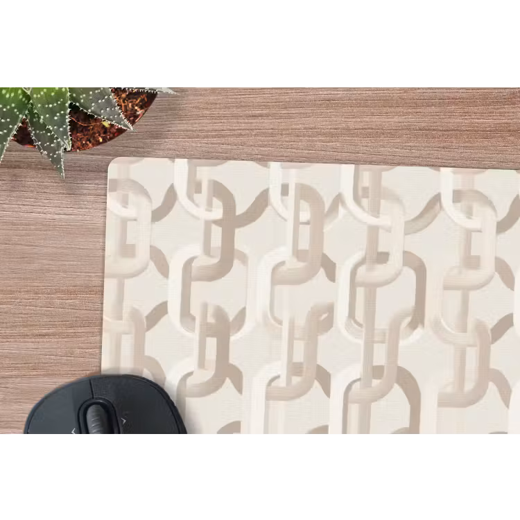 Motief - Abstract - Beige muismat rubber klein 262 -closeup