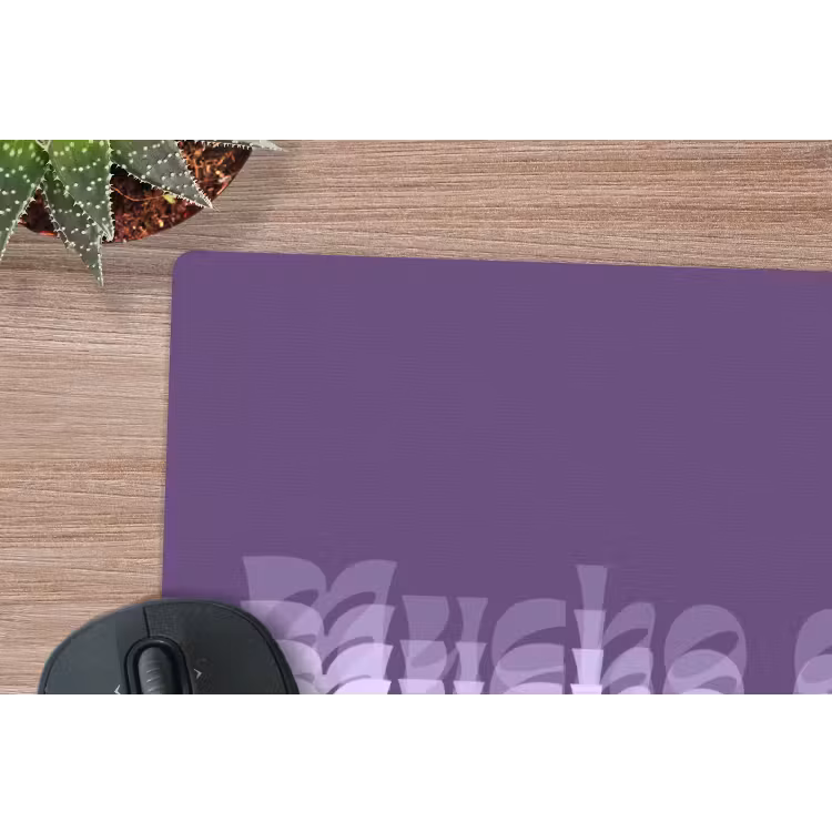 Mucho amor - Paars - Grafisch muismat rubber klein -closeup