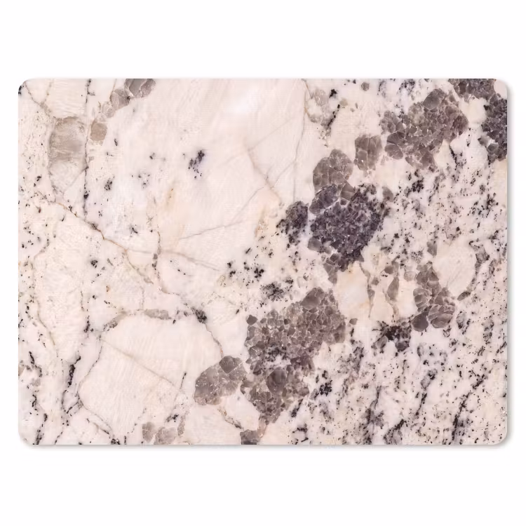 Natuursteen - Patroon - Abstract - Beige - Grijs muismat rubber klein -3d