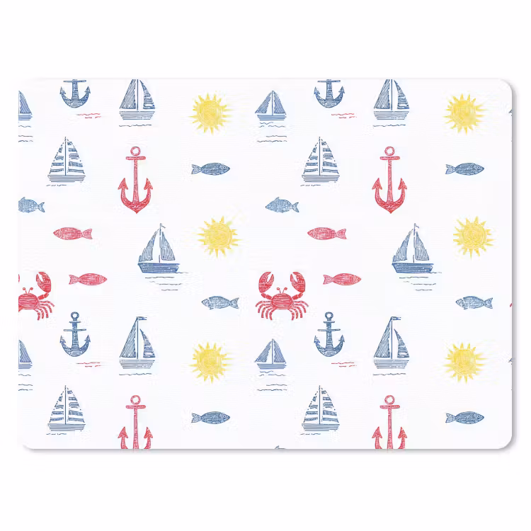 Nautisch - Illustraties - Kleurrijk muismat rubber klein 262 -3d