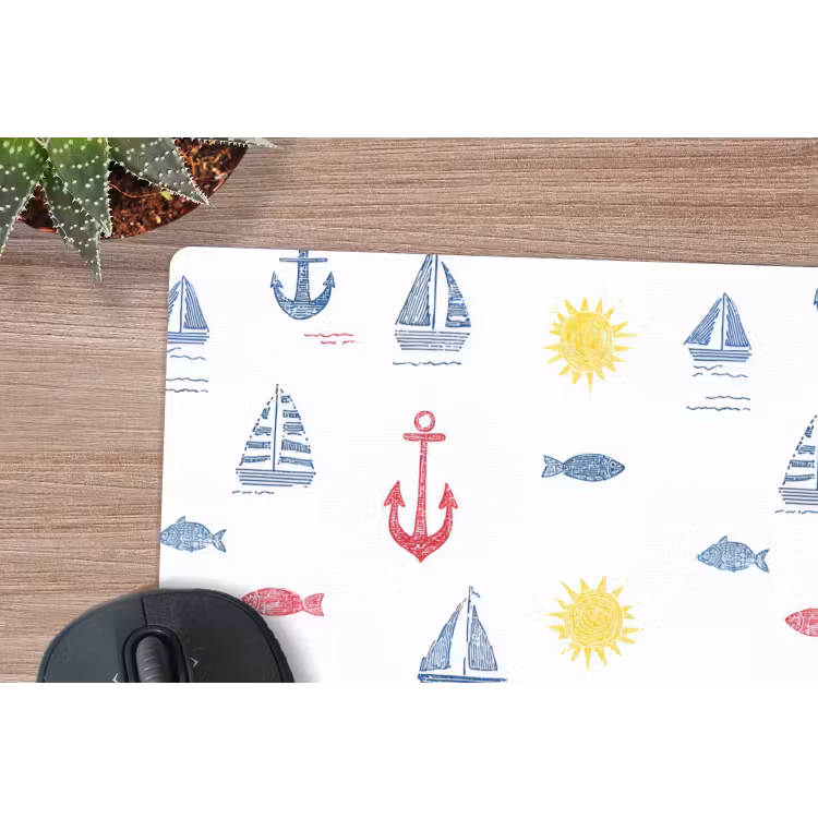 Nautisch - Illustraties - Kleurrijk muismat rubber klein 262 -closeup
