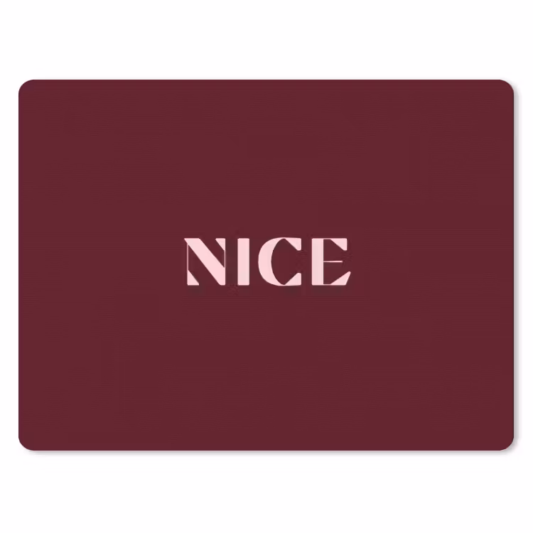 Nice - Bordeaux - Roze muismat rubber klein -3d