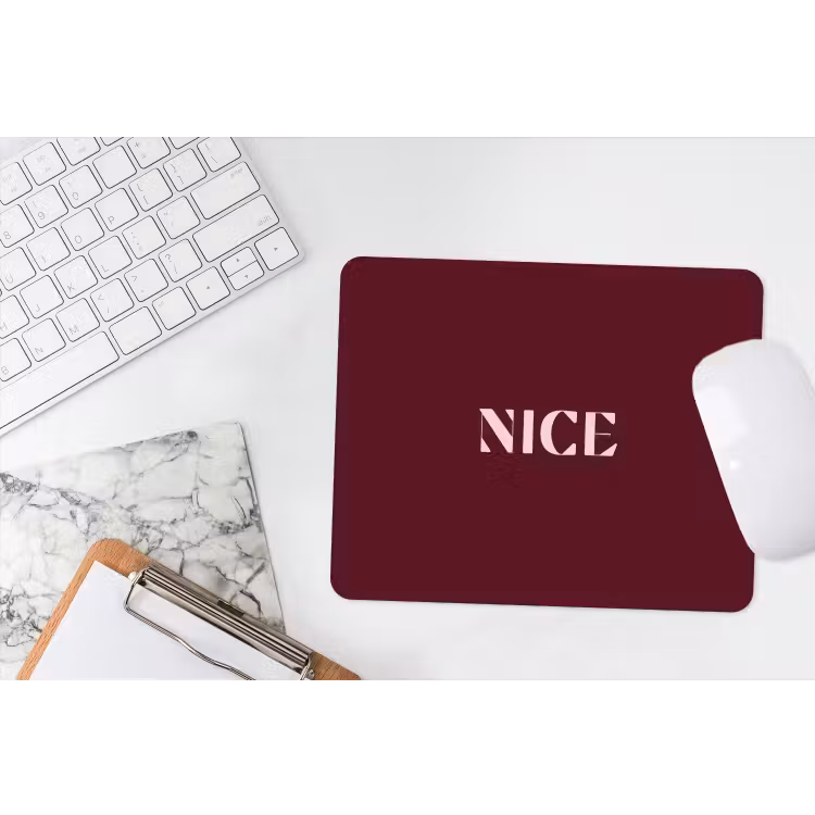 Nice - Bordeaux - Roze muismat rubber klein -witbureau