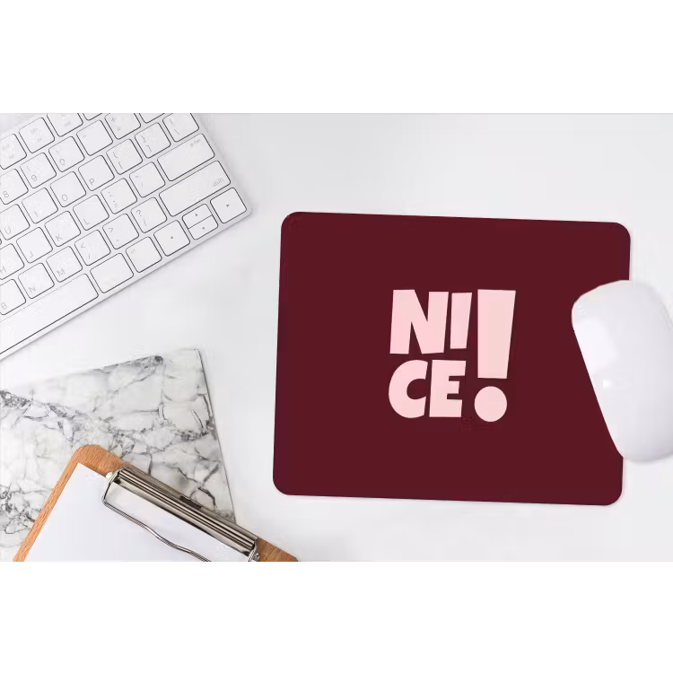 Nice - Uitroepteken - Rood muismat rubber klein -witbureau