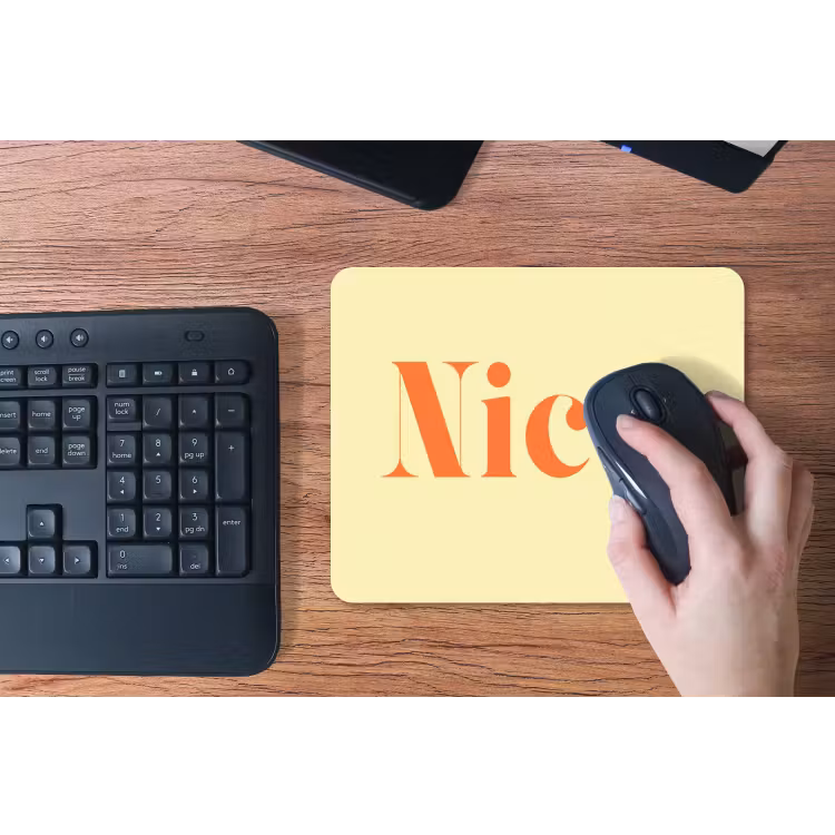 Nice - Oranje - Geel - Minimalistisch muismat rubber klein -toetsenbord