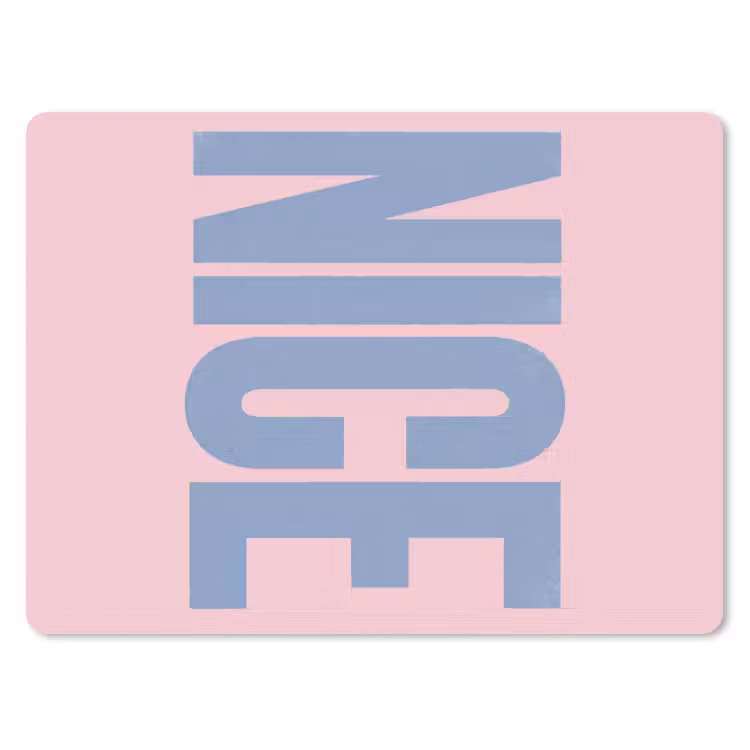 Nice - Paars - Roze muismat rubber klein -3d