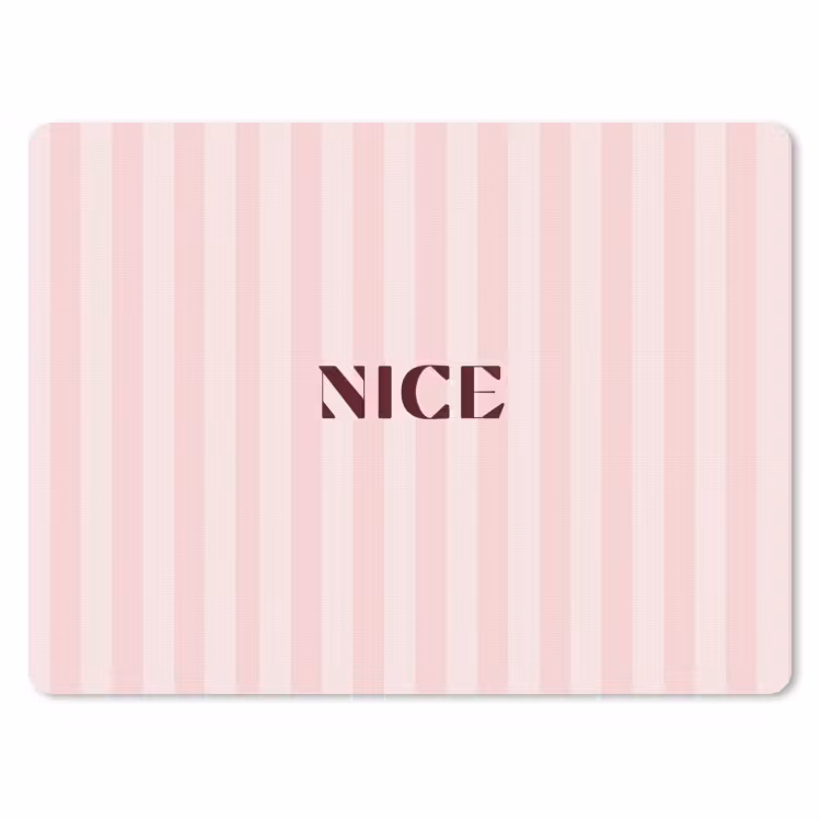 Nice - Strepen - Roze muismat rubber klein -3d