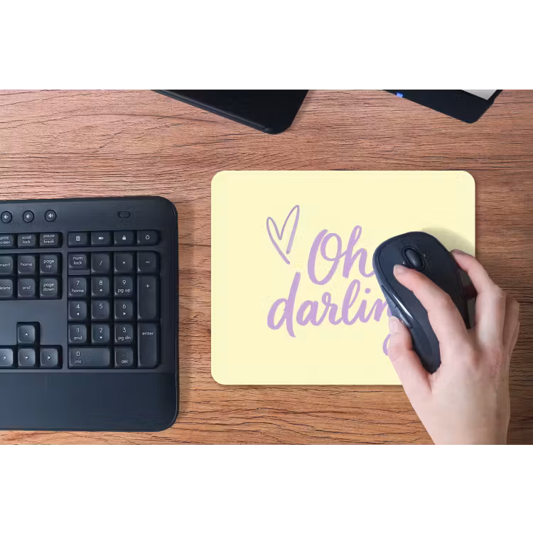 Oh darling - Geel - Hart muismat rubber klein -toetsenbord