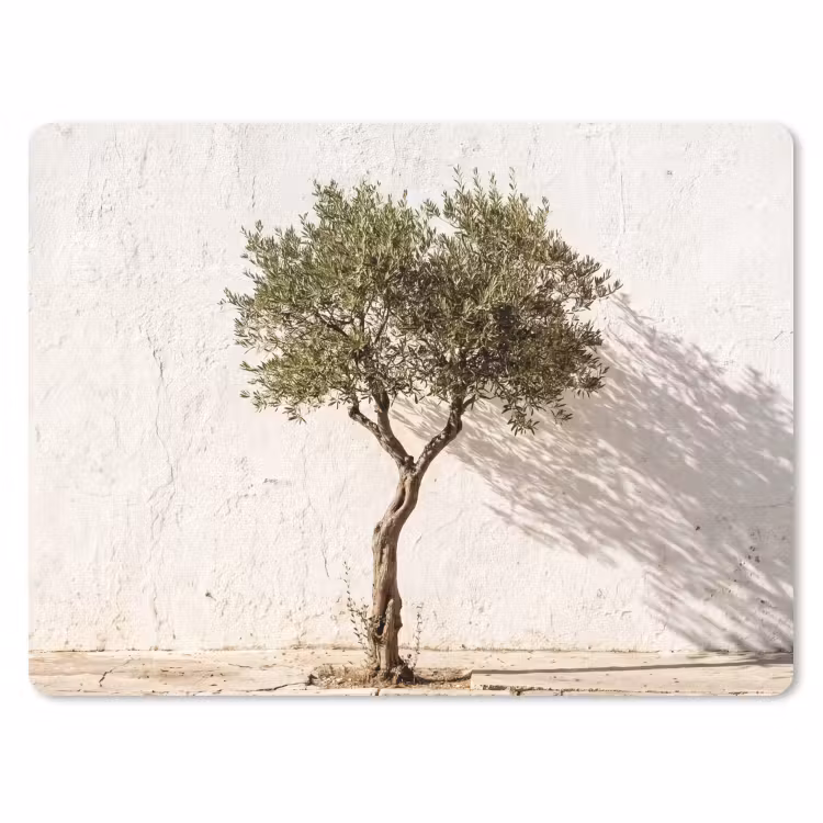 Mouse Pad - Olive Tree - Wall - White - Olijfboom - muur - wit muismat rubber klein