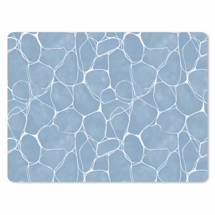Organisch - Patroon - Blauw muismat rubber klein 262 -3d