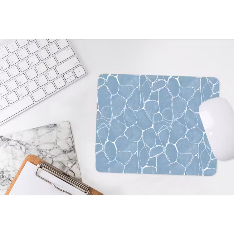 Organisch - Patroon - Blauw muismat rubber klein 262 -witbureau