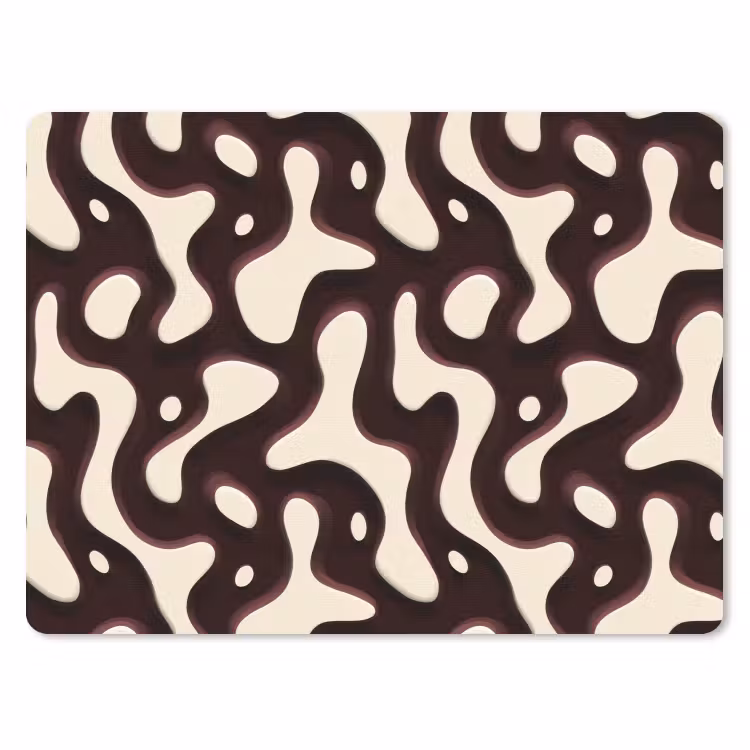 Organisch - Krachtig - Bruin muismat rubber klein 262 -3d