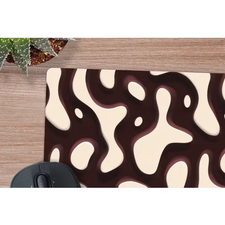 Organisch - Krachtig - Bruin muismat rubber klein 262 -closeup