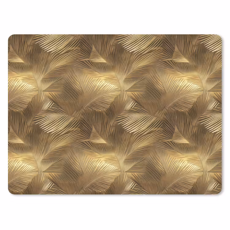 Palm - Waaier - Goud muismat rubber klein 262 -3d