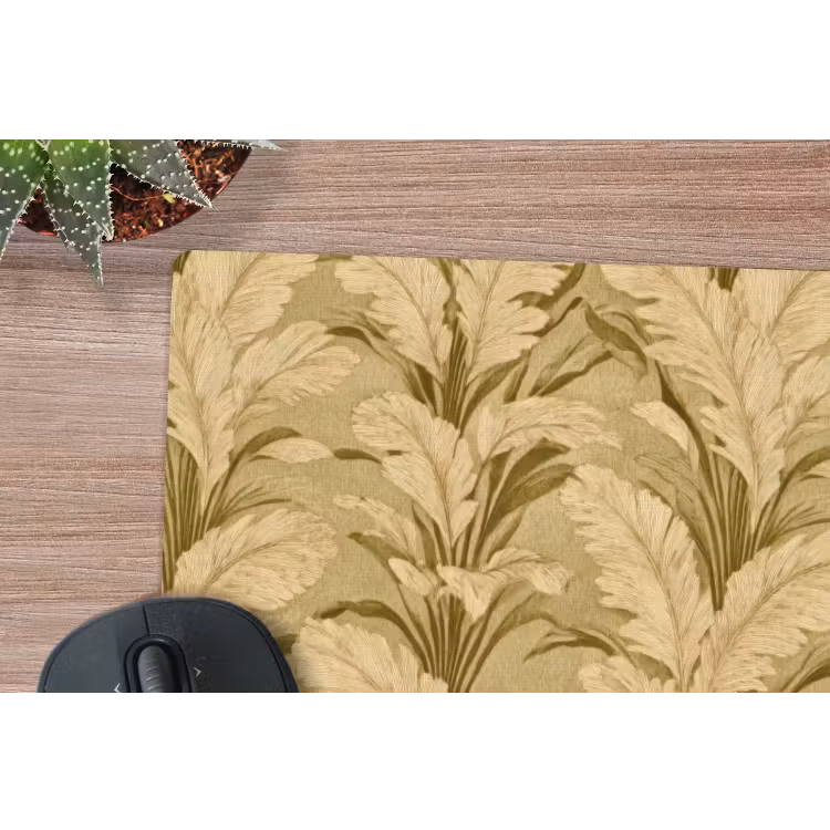 Palmbladeren - Klassiek - Groen muismat rubber klein 262 -closeup