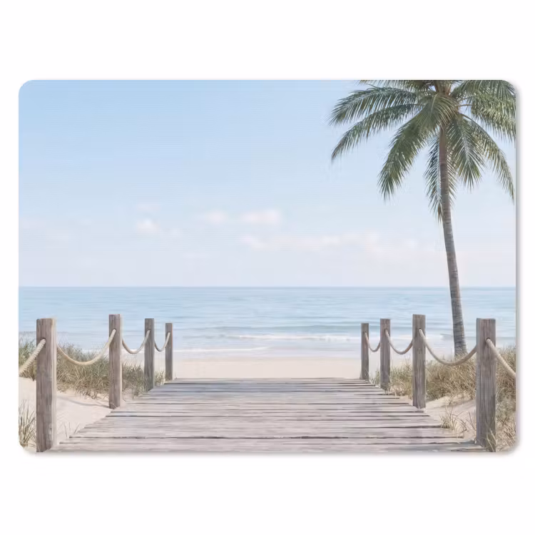 Palmbomen - Pad - Horizon muismat rubber klein -3d