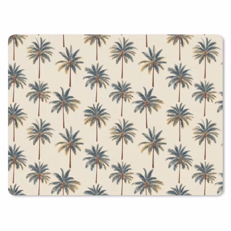 Palmbomen - Tropisch - Groen muismat rubber klein 262 -3d