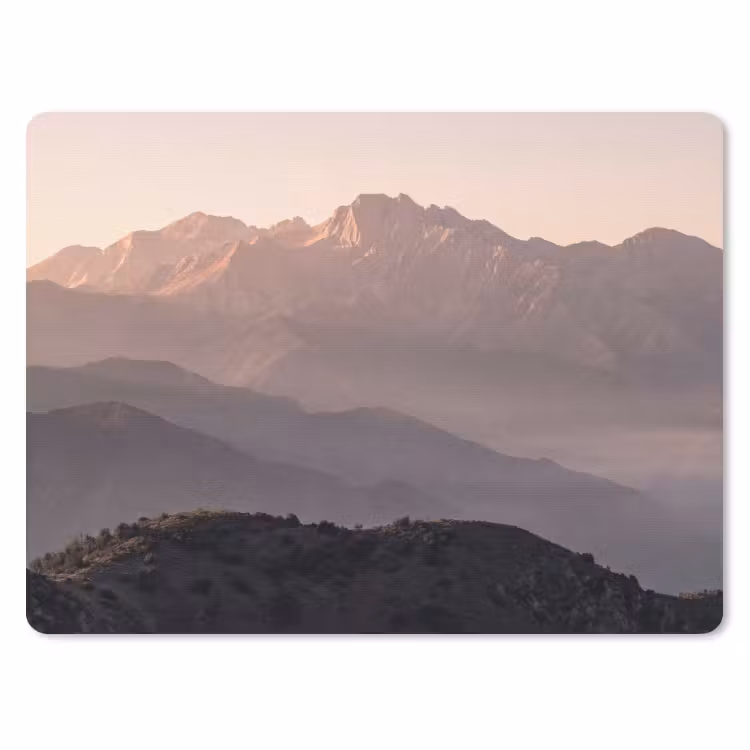 Panorama - Landschap - Bergen muismat rubber klein -3d