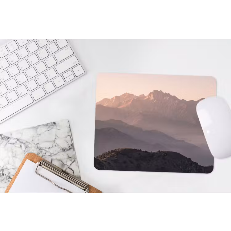 Panorama - Landschap - Bergen muismat rubber klein -witbureau